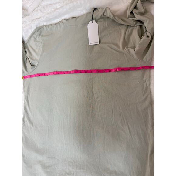 Universal Standard Mineral Gray Close Fit Turtleneck Top Pima Cotton Peru Large* - Picture 10 of 13